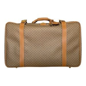 Gucci GG Supreme Web Coated Canvas and Leather Large Vintage Suitcase